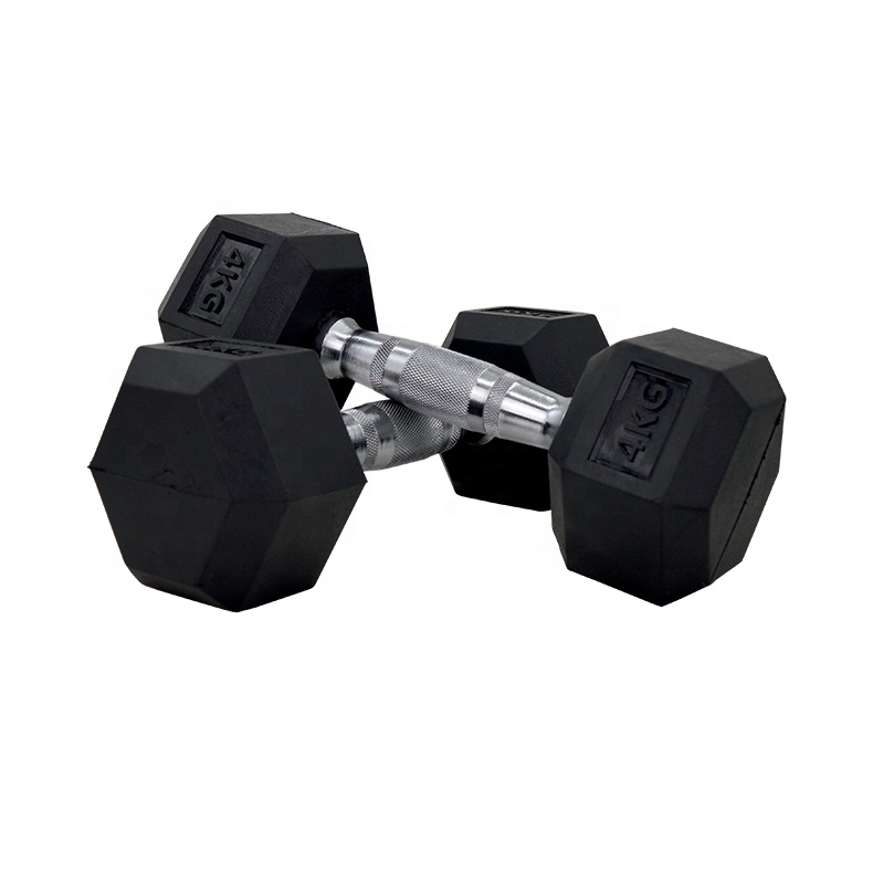 Rubber Round Dumbbell Exercise 5kg 7,5kg 10kg Dumbbells Home Gym Hex Dumbbells Rubber